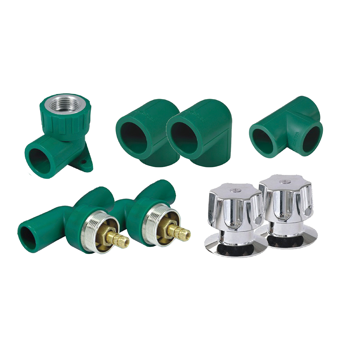 Kit para Regadera con Maneral y Chapeton CNX PSA053 color Verde