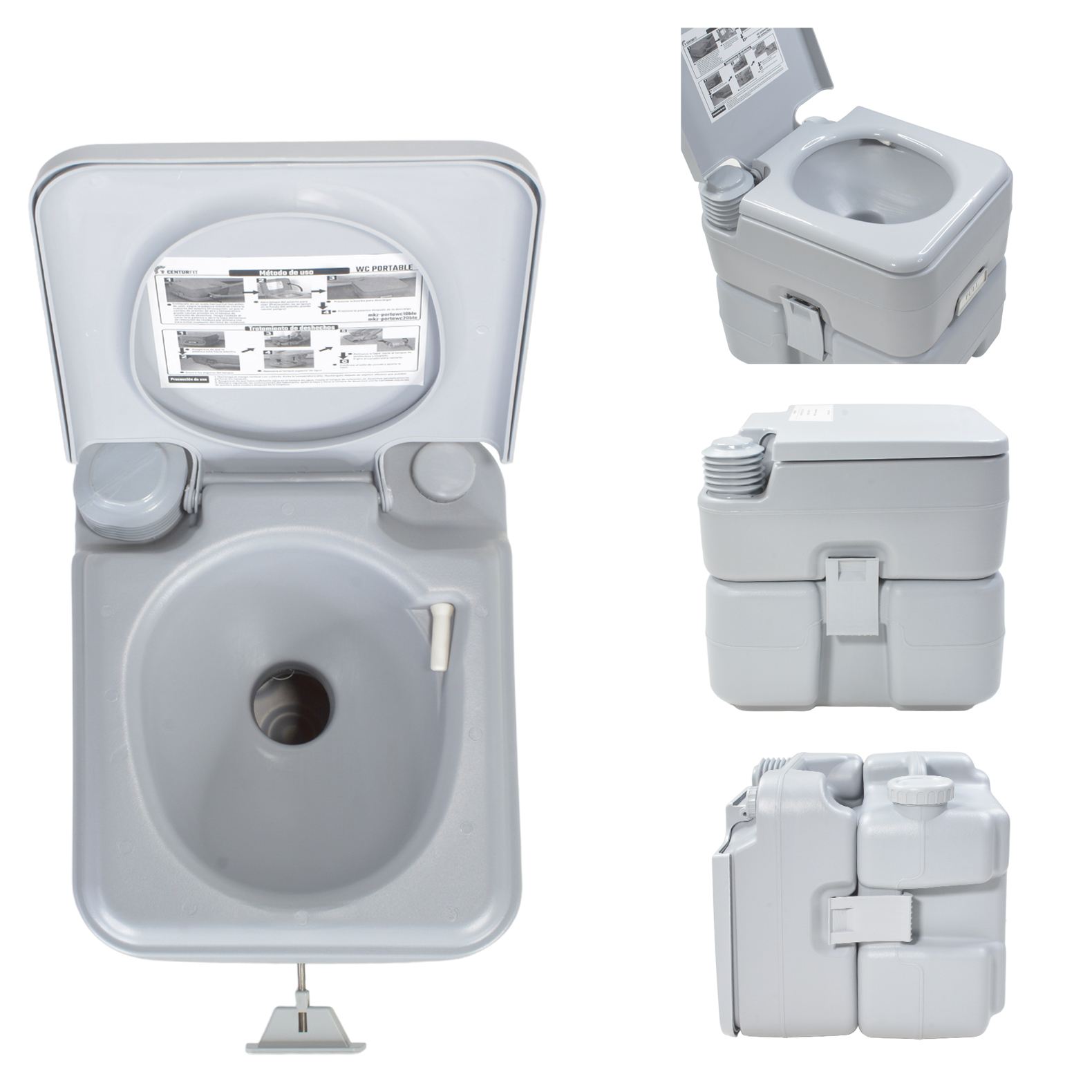 Foto 3 pulgar | Baño Portatil Centurfit WC color Gris 10 L