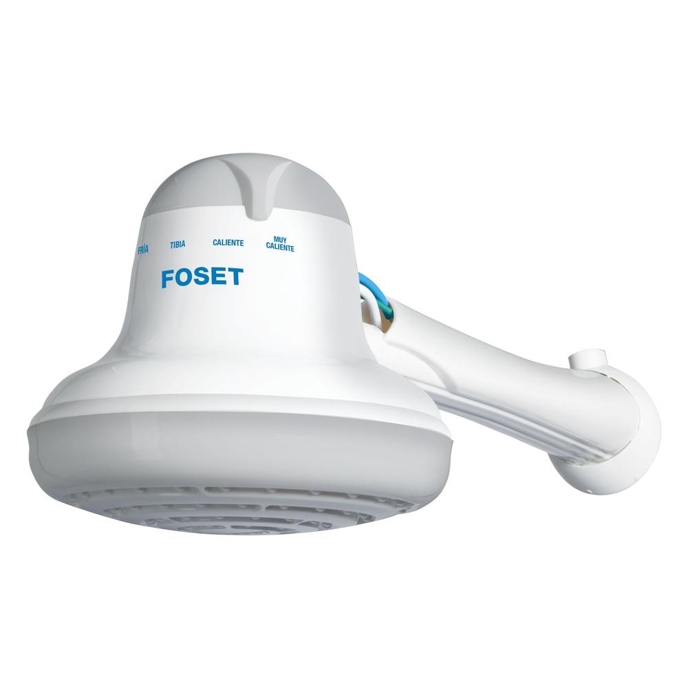 Regadera Eléctrica Foset REGEL-6G color Blanco y Gris 4 Temperaturas Amplia