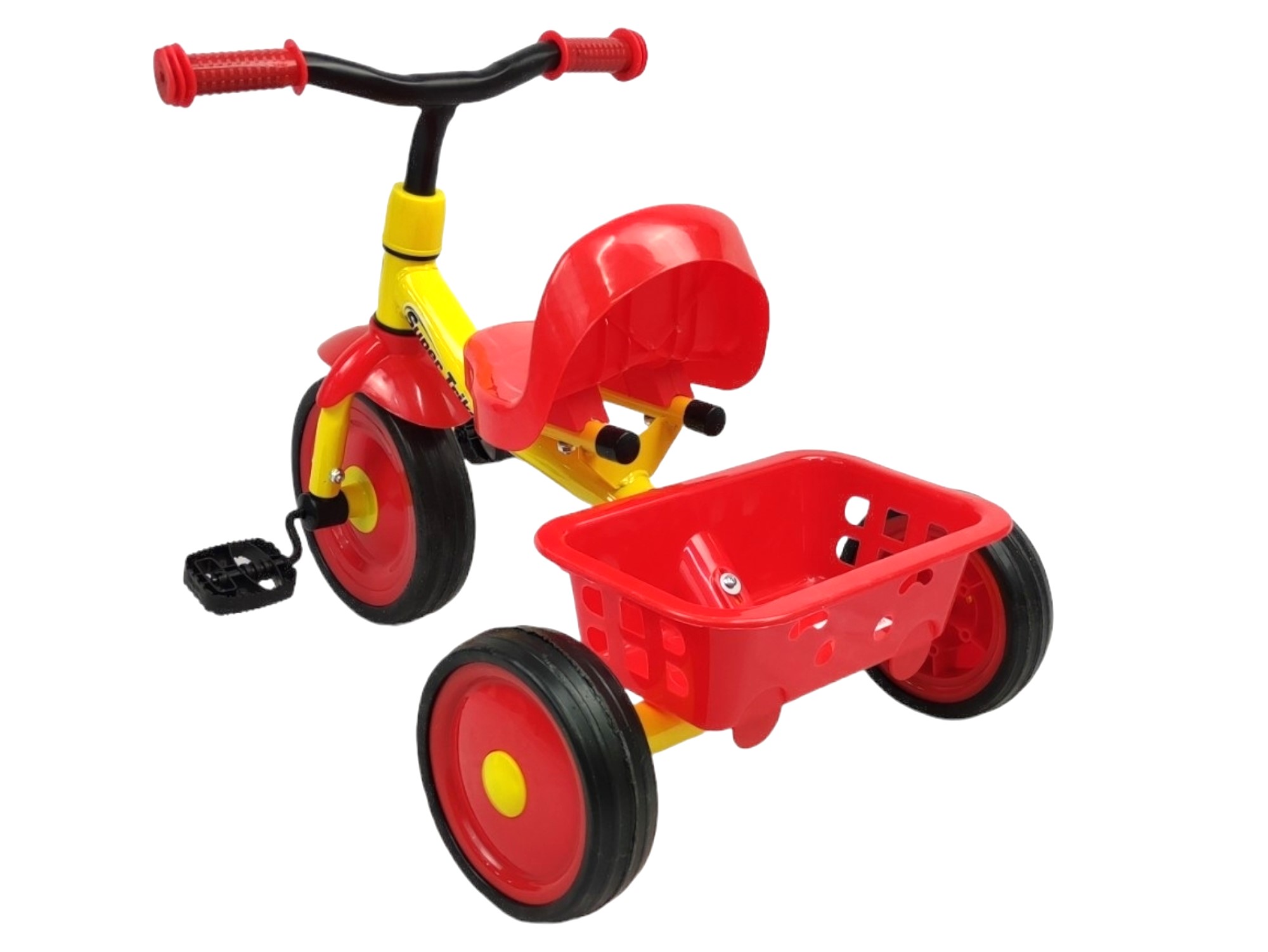 Foto 6 pulgar | Triciclo Infantil Para Niños 2 A 4 Años Con Canasto Salpicadera Altura 43 Cm