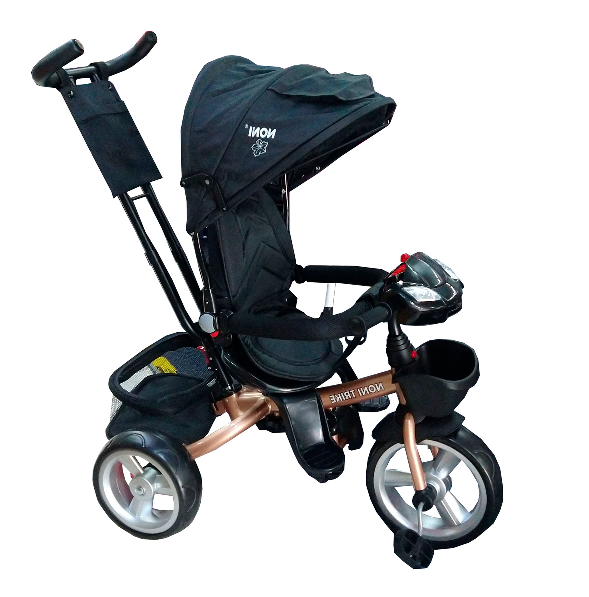 Foto 4 pulgar | Triciclo Angelin Baby con luz y Timbre color Negro Evolutivo