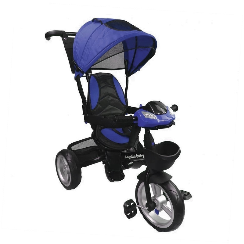 Triciclo Angelin Baby con luz y Timbre color Azul Evolutivo