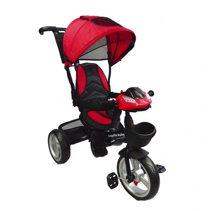 Triciclo Angelin Baby con luz y Timbre color Rojo Evolutivo