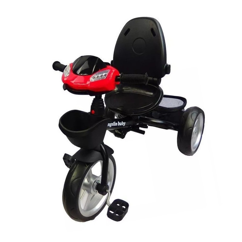 Foto 3 | Triciclo Angelin Baby con luz y Timbre color Rojo Evolutivo