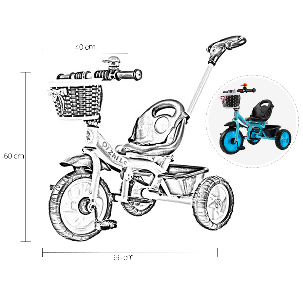Foto 5 | Triciclo Plegable Portátil Shendy Vendy tipo Carriola Reclinable 2 en 1