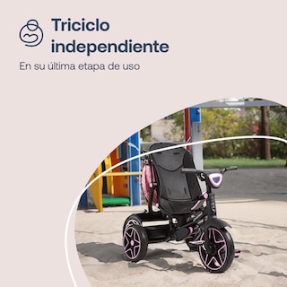 Foto 6 | Triciclo para Bebé Bebesit Explorer Negro con Rosa