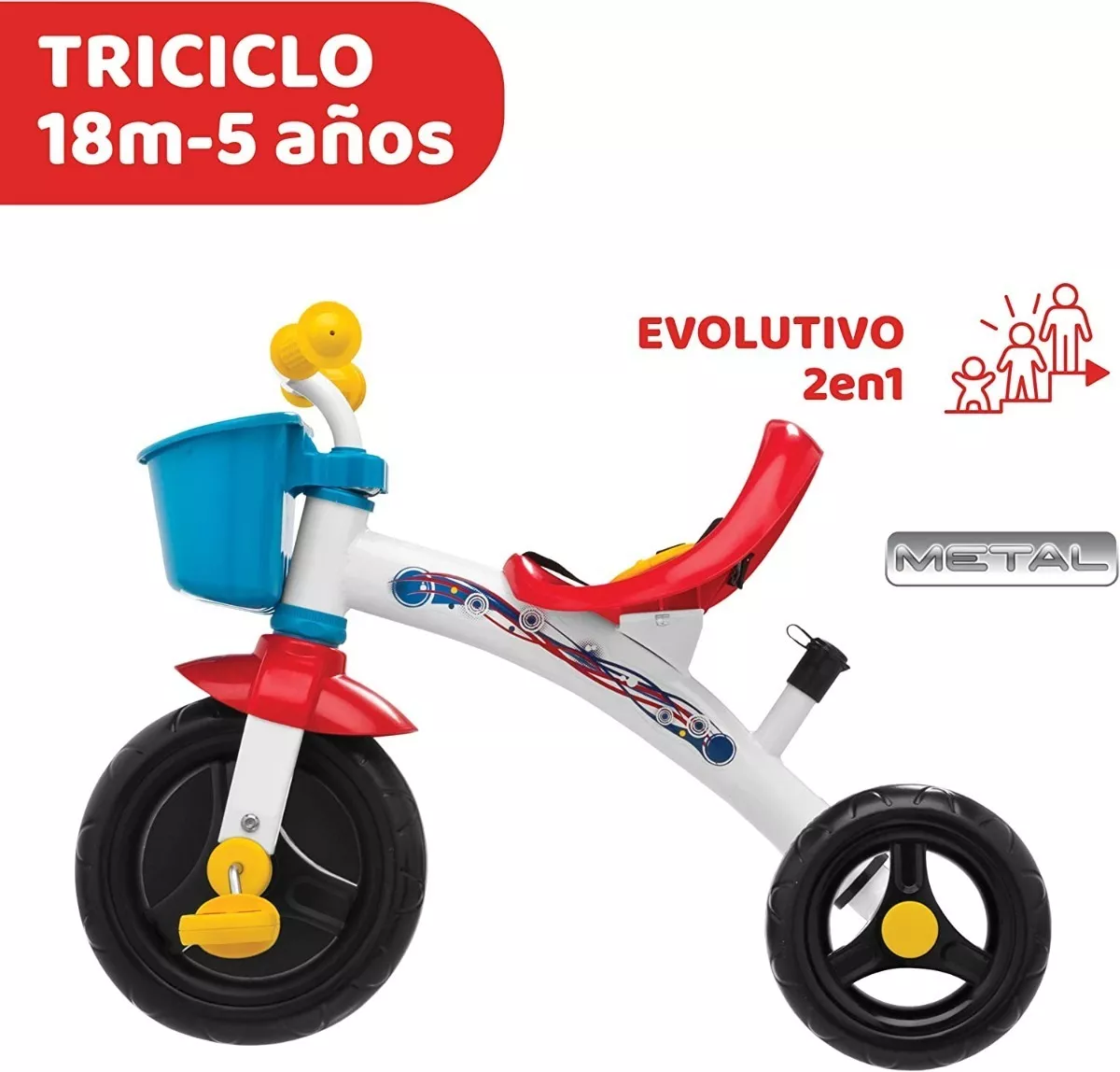 Foto 3 | Triciclo Chicco U-go Ducati Bastón Bloqueo Pedales