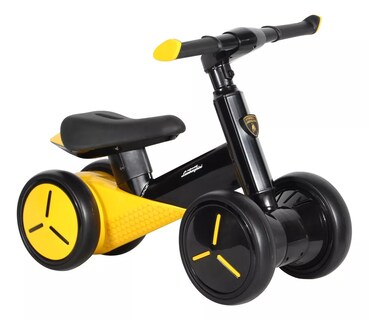 Foto 1 | Triciclo de Balance Lamborghini Negro con Amarillo para Niños