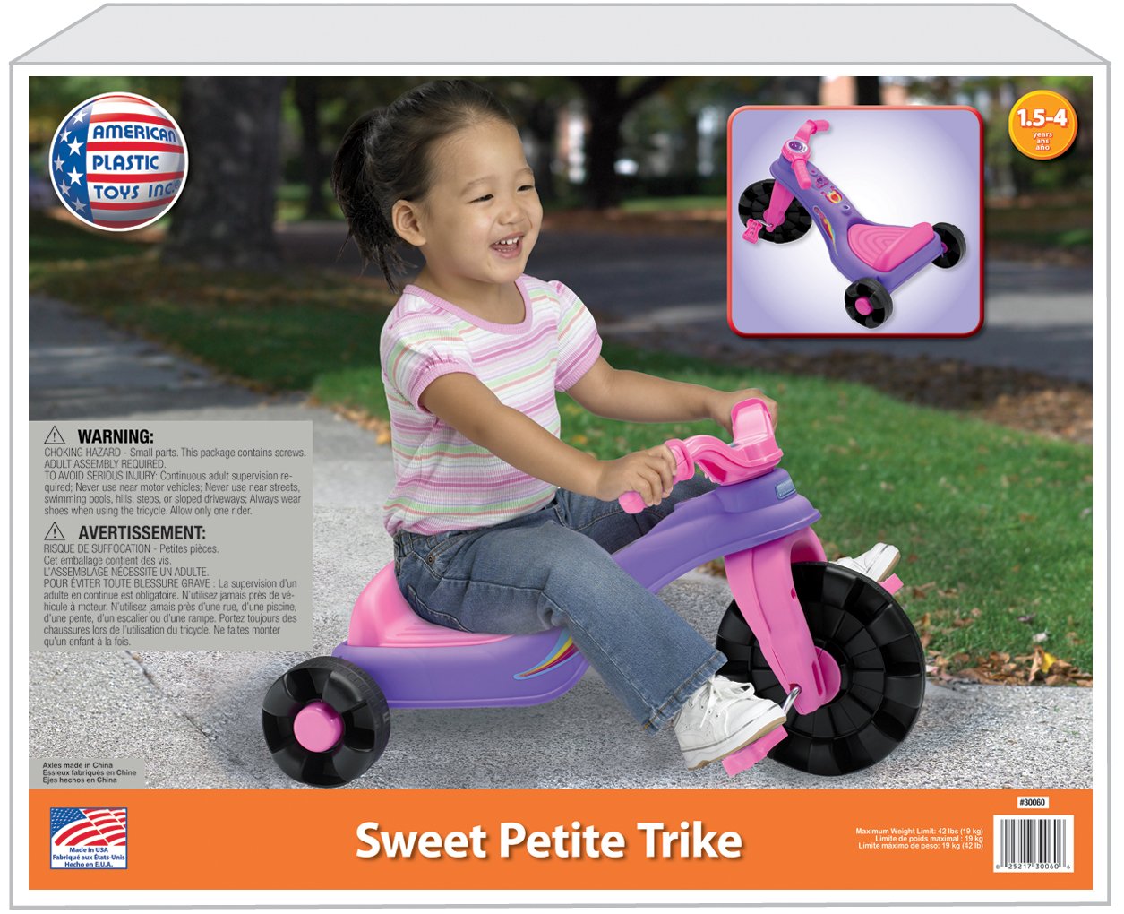 Foto 3 pulgar | Tricycle American Plastic Toys Sweet Petite Pink 18m-4y - Venta Internacional.