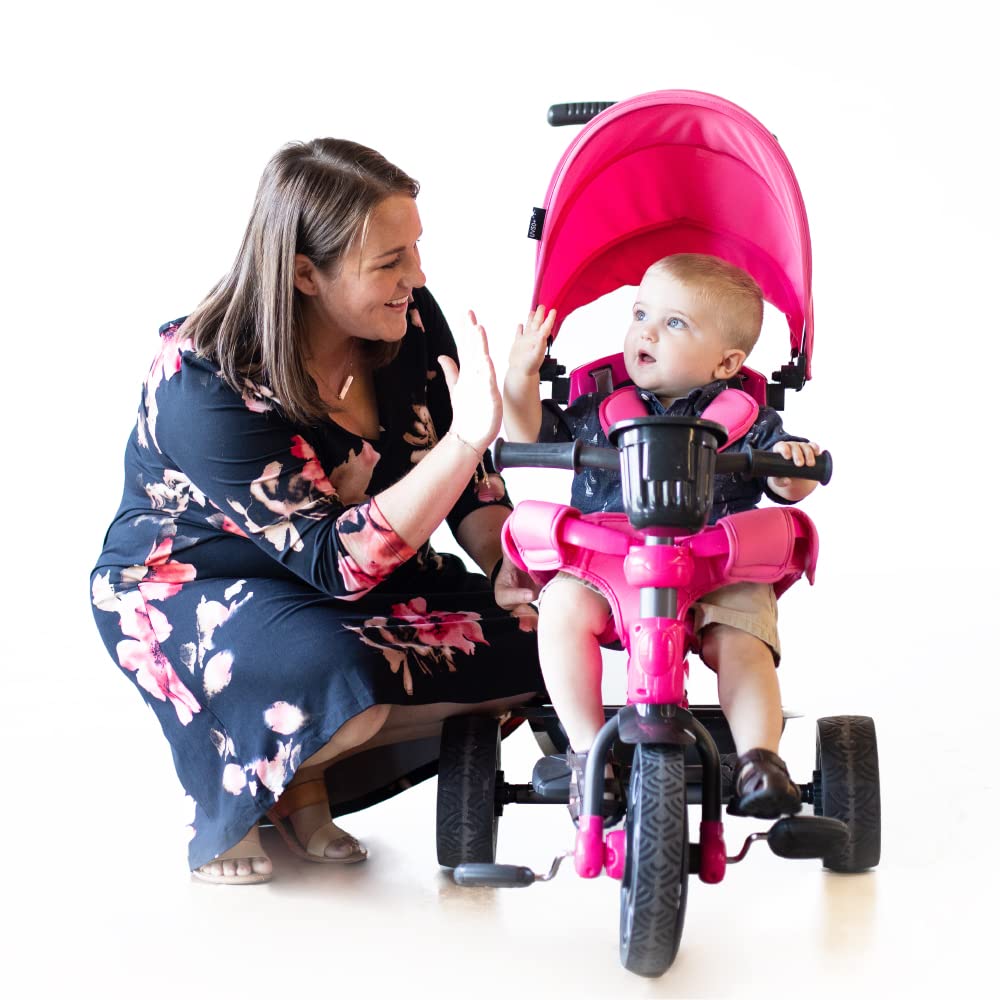 Foto 2 pulgar | Triciclo Joovy Tricycoo 4.1 Para Niños De 4 Etapas Con Asa Para Padres, Rosa - Venta Internacional.