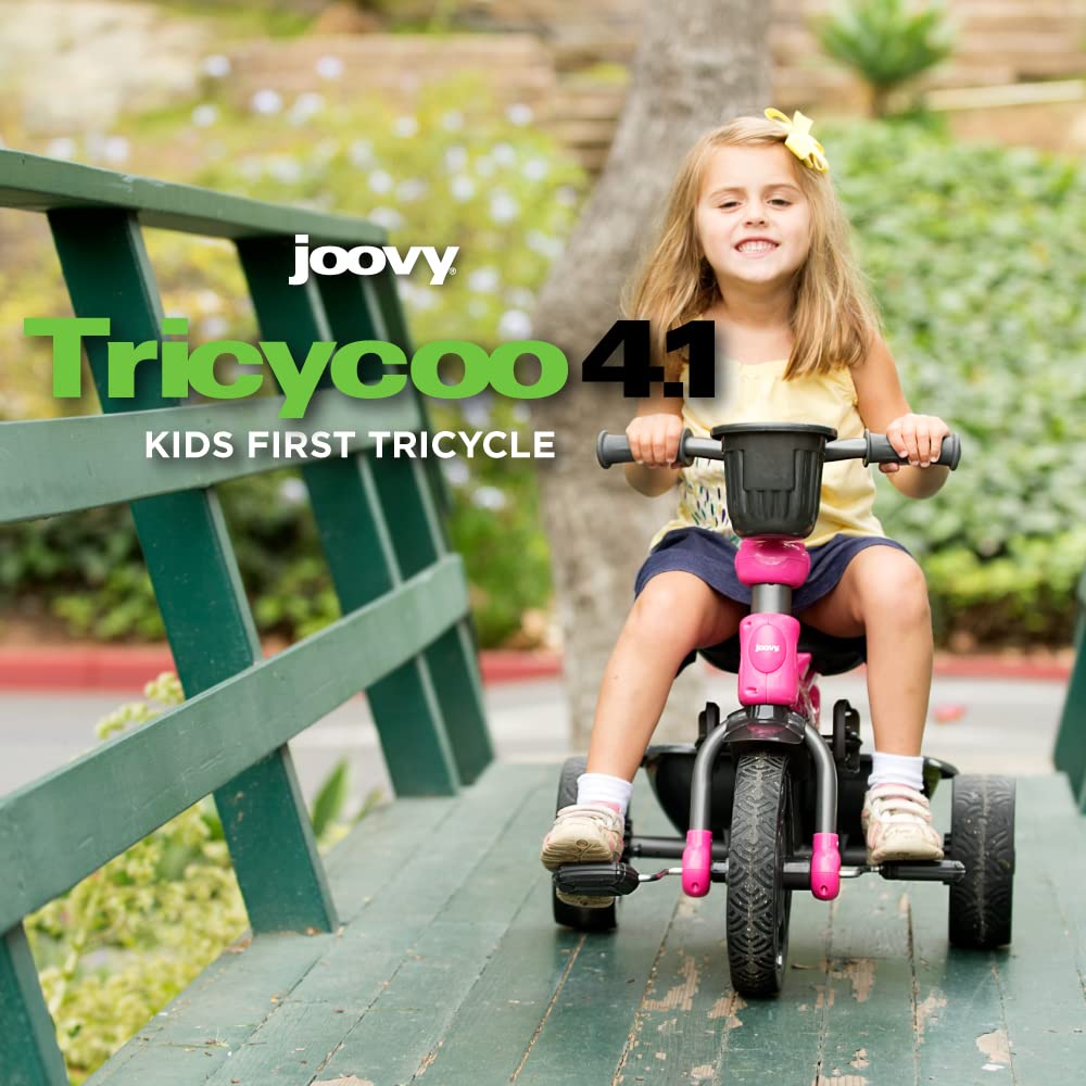 Foto 3 pulgar | Triciclo Joovy Tricycoo 4.1 Para Niños De 4 Etapas Con Asa Para Padres, Rosa - Venta Internacional.