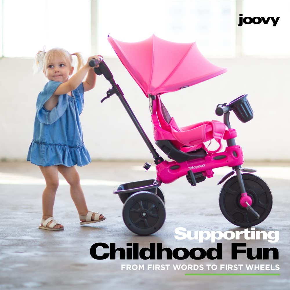 Foto 4 | Triciclo Joovy Tricycoo 4.1 Para Niños De 4 Etapas Con Asa Para Padres, Rosa - Venta Internacional.