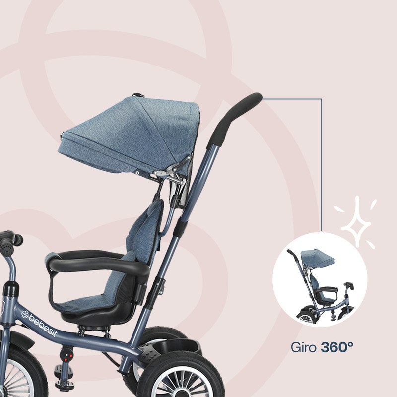 Foto 5 | Triciclo 360 Evolutivo Bebesit Asiento Giratorio 3-6 Años Azul