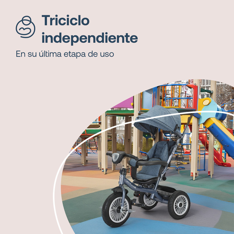 Foto 6 | Triciclo 360 Evolutivo Bebesit Asiento Giratorio 3-6 Años Azul