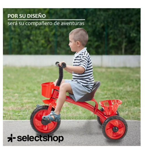 Foto 5 pulgar | Triciclo Infantil SelectShop Rosa