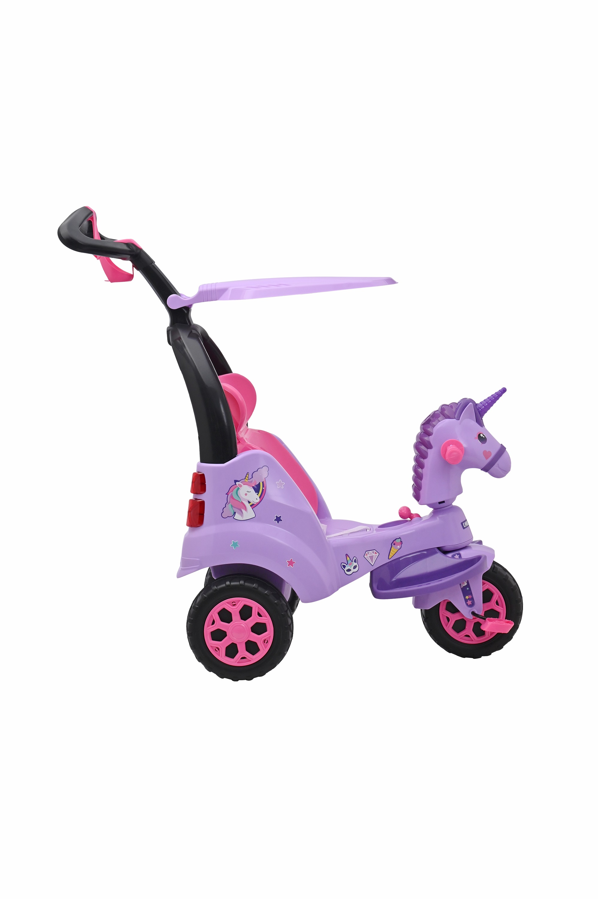 Foto 3 pulgar | Triciclo Push Car Prinsel Super Trike Unicornio 2 en 1