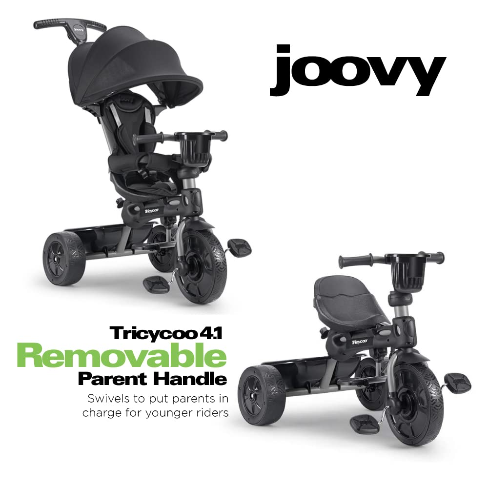 Foto 4 pulgar | Triciclo Joovy Tricycoo 4.1 Para Niños De 4 Etapas Con Asa Para Padres, Negro - Venta Internacional.