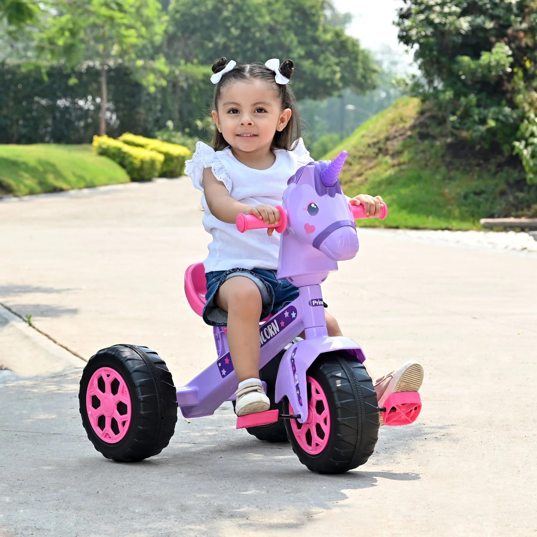 Foto 8 | Triciclo Prinsel Trax Unicornio con Luces y Sonido Morado