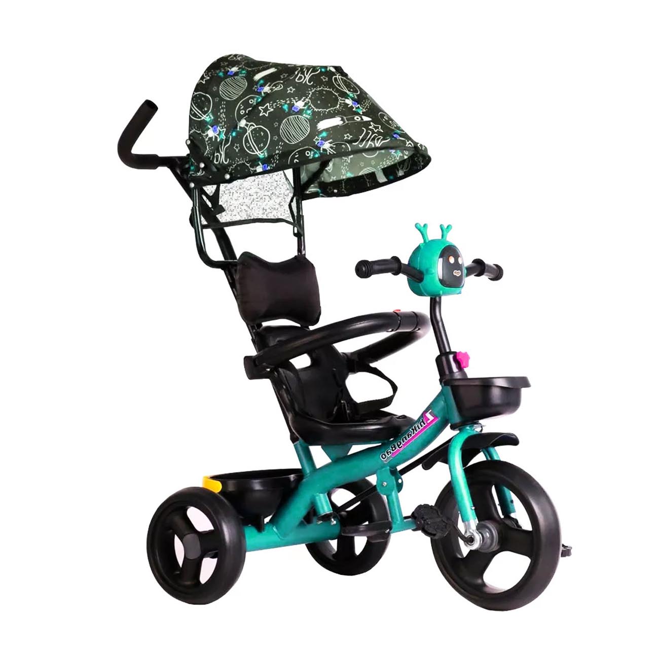 Foto 1 | Triciclo K520 Verde Marciano con Canasto y Barra de Empuje
