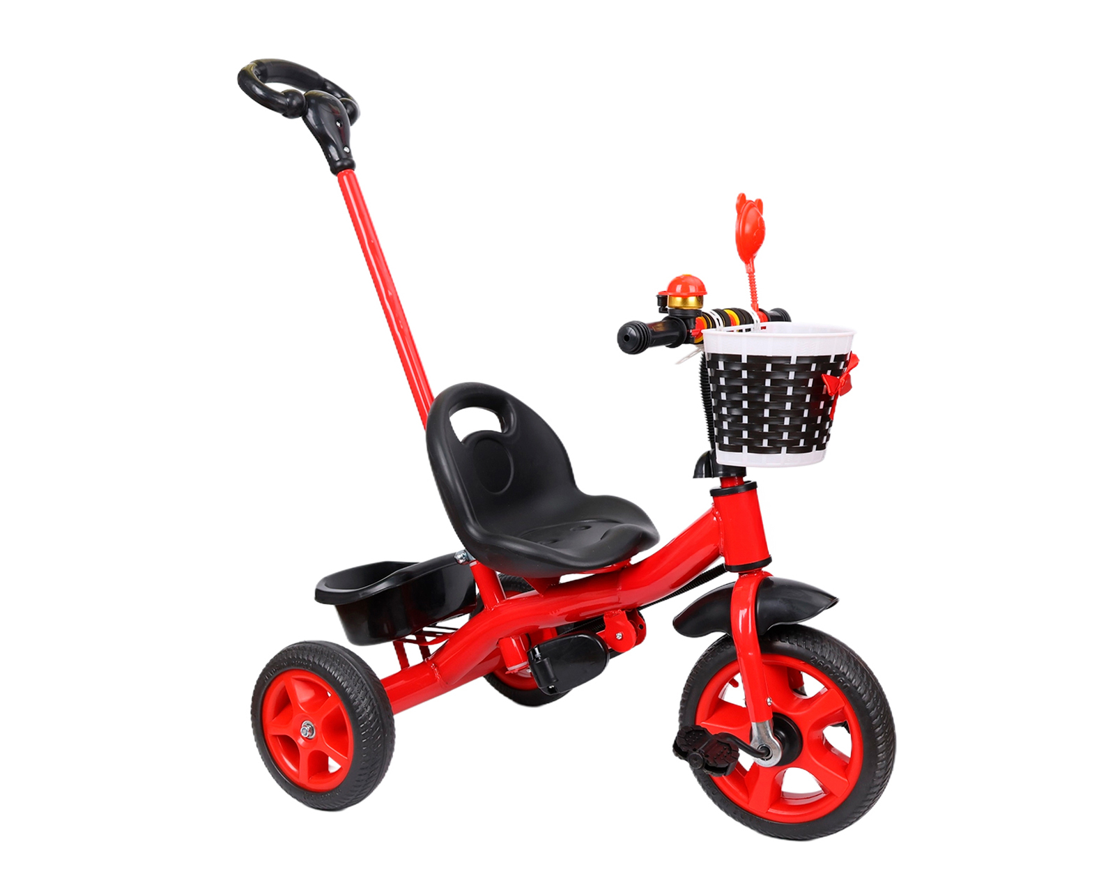 Foto 1 | Triciclo 2 En 1 Con Barra De Empuje Basitex Color Rojo