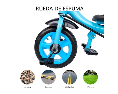 Foto 4 | Triciclo 2 En 1 Con Barra De Empuje Basitex Color Azul