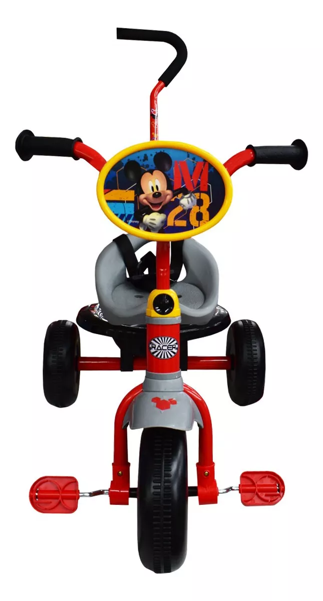 Foto 3 pulgar | Triciclo Intantil Para Niños  Mickey Toy Mark Color Rojo Con Canasto Y Barra De Empuje