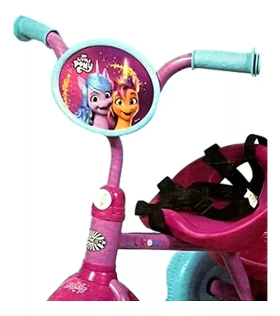 Foto 3 pulgar | Triciclo Infantil Para Niños My Little Pony My Toy Mark Color Rosa Con Canasto Y Barra De Empuje
