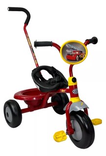 Foto 1 | Triciclo Intantil Para Niños Cars Toy Mark Color Rojo Con Canasto Y Barra De Empuje