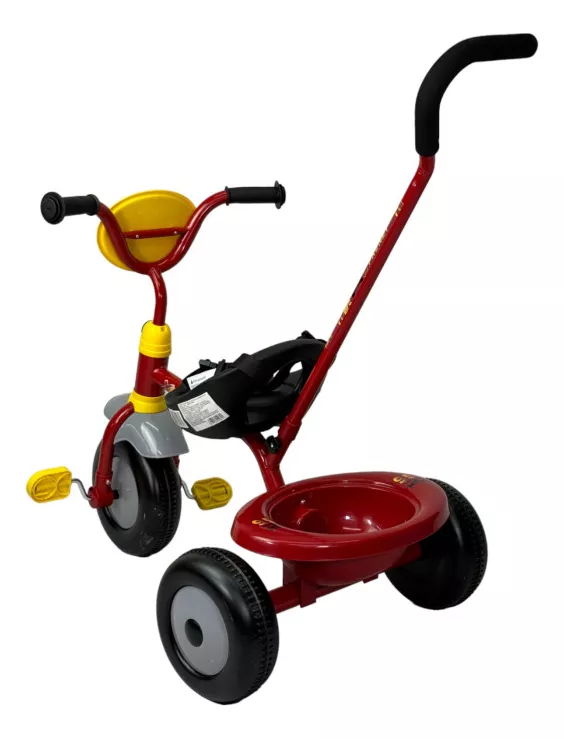 Foto 4 pulgar | Triciclo Intantil Para Niños Cars Toy Mark Color Rojo Con Canasto Y Barra De Empuje
