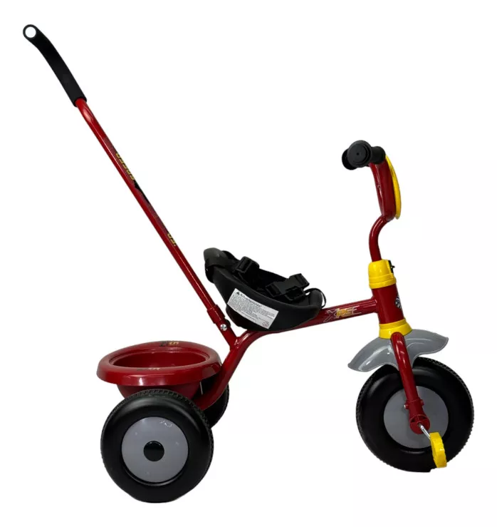 Foto 5 pulgar | Triciclo Intantil Para Niños Cars Toy Mark Color Rojo Con Canasto Y Barra De Empuje