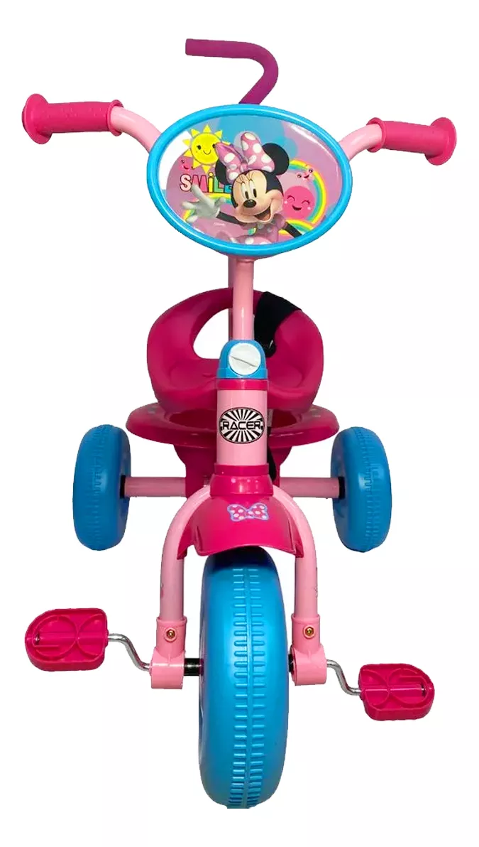 Foto 3 pulgar | Triciclo Infantil Para Niños Minnie Toy Mark Color Rosa Con Canasto Y Barra De Empuje