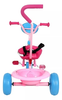 Foto 4 | Triciclo Infantil Para Niños Minnie Toy Mark Color Rosa Con Canasto Y Barra De Empuje