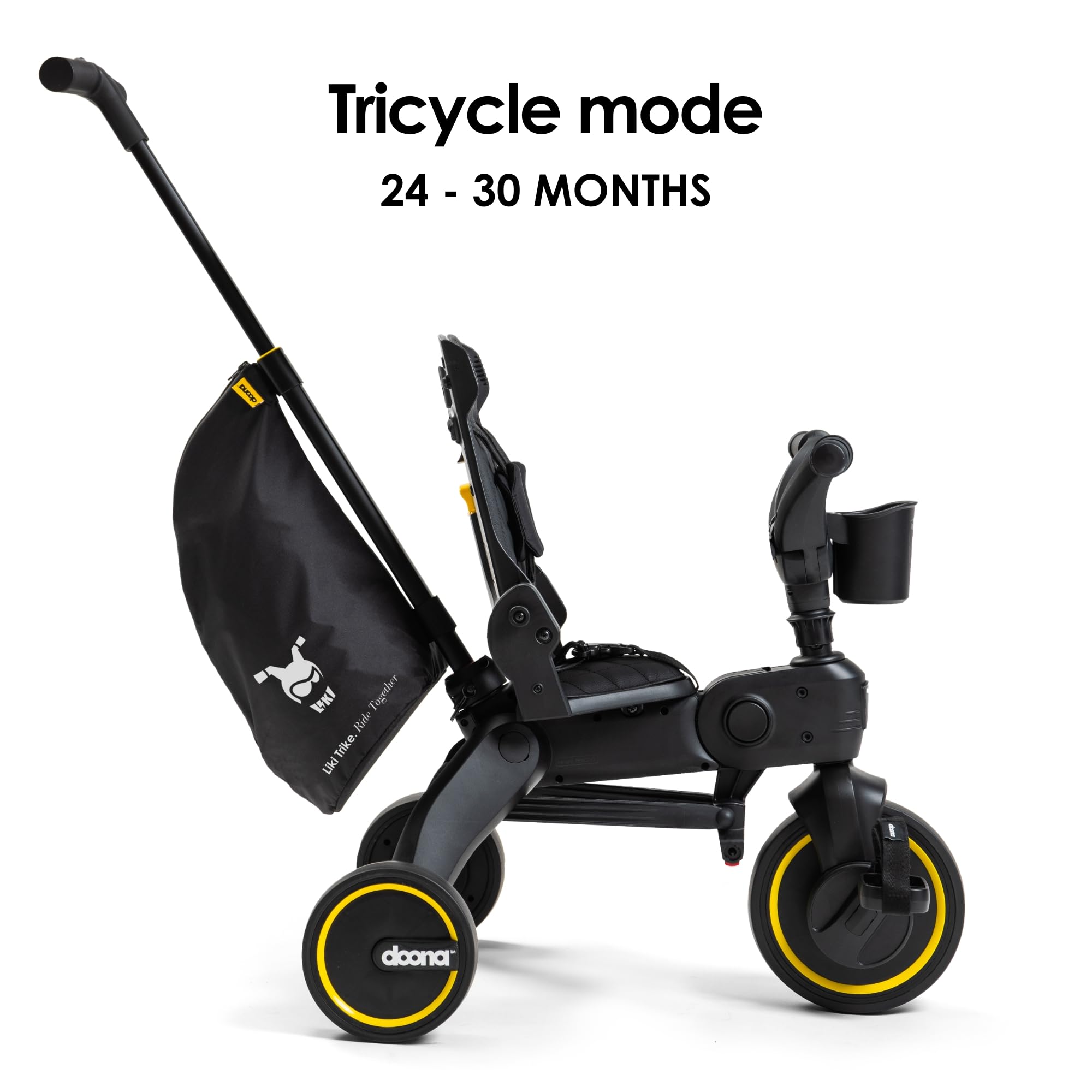 Foto 5 pulgar | Triciclo Doona Liki Trike Midnight Edition 5 En 1 De 10 A 36 Meses - Venta Internacional.