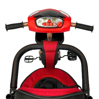 Foto 8 | Triciclo Infantil Tipo Carriola Con Bastón Ajustable Luz Y Sonido - Rojo