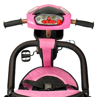 Foto 8 | Triciclo Infantil Tipo Carriola Con Bastón Ajustable Luz Y Sonido - Rosa