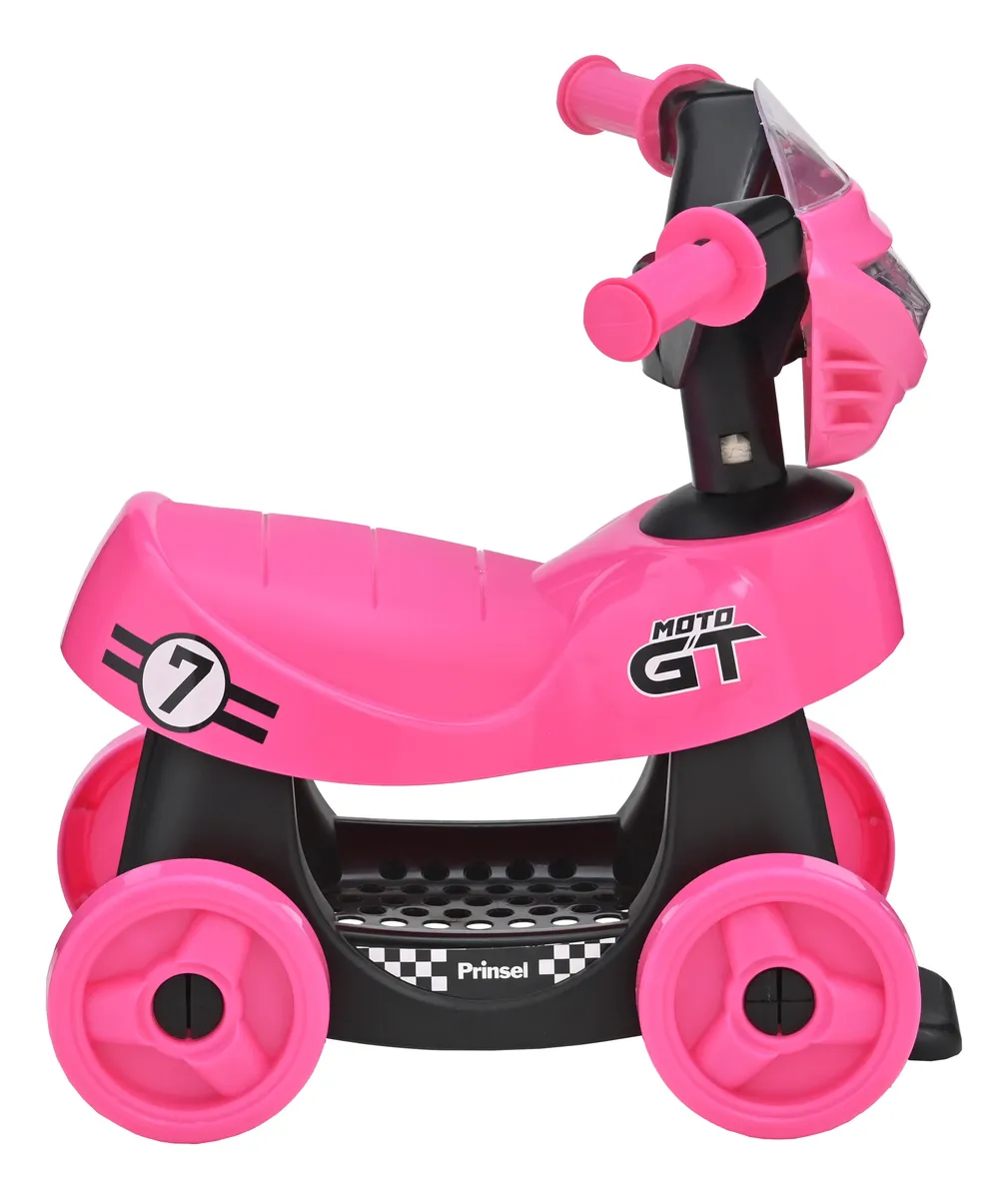 Foto 4 pulgar | Moto Montable Para Niños Prinsel Gt Cesta De Almacenamiento Rosa