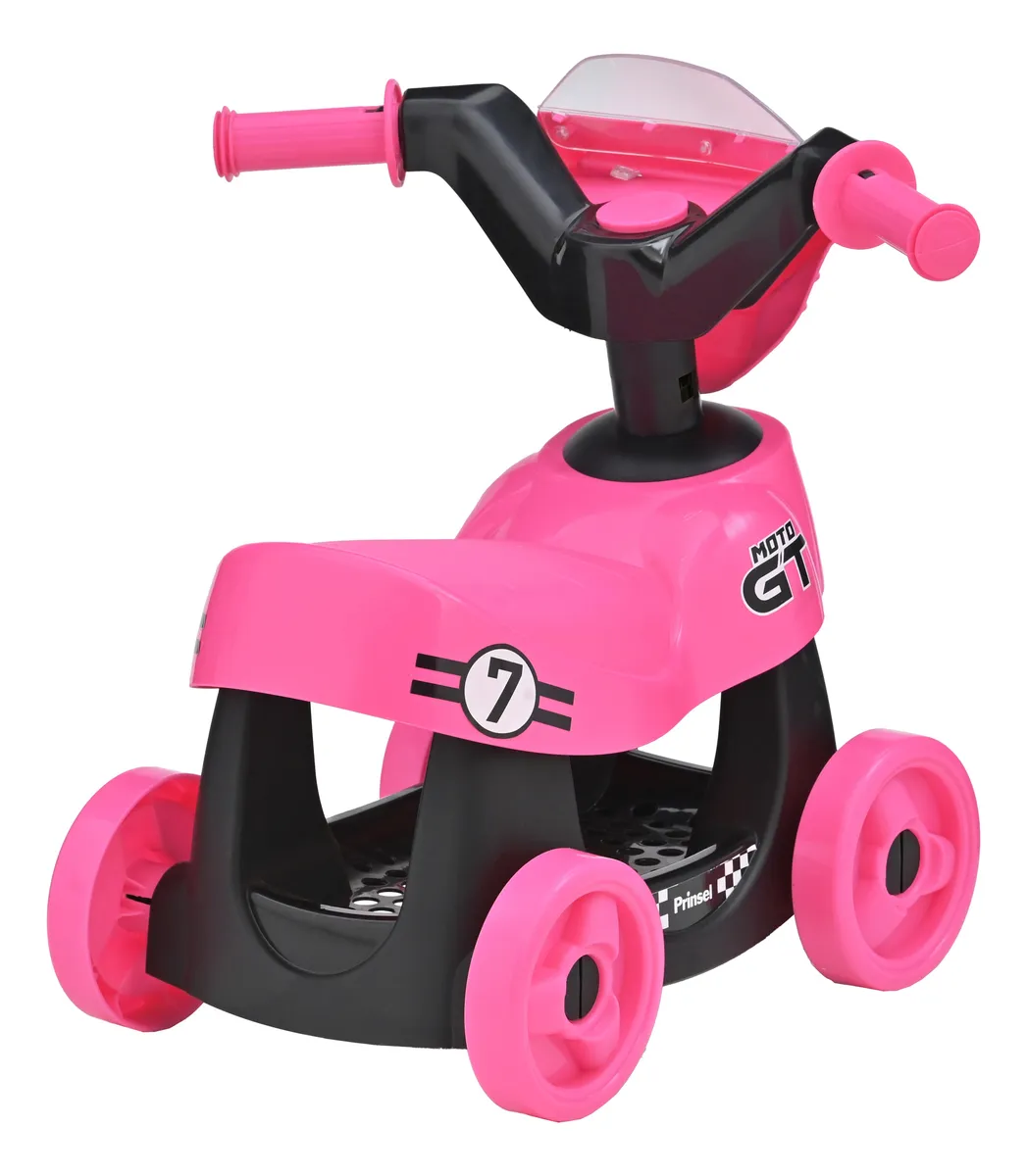 Foto 5 pulgar | Moto Montable Para Niños Prinsel Gt Cesta De Almacenamiento Rosa