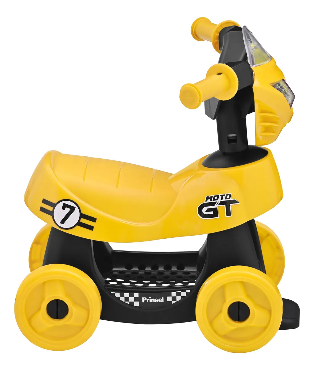 Foto 3 pulgar | Moto Montable Para Niños Prinsel Gt Cesta De Almacenamiento Amarillo
