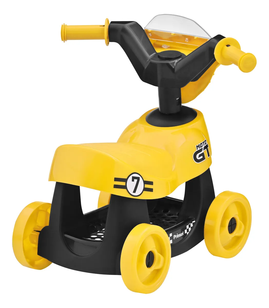 Foto 4 pulgar | Moto Montable Para Niños Prinsel Gt Cesta De Almacenamiento Amarillo