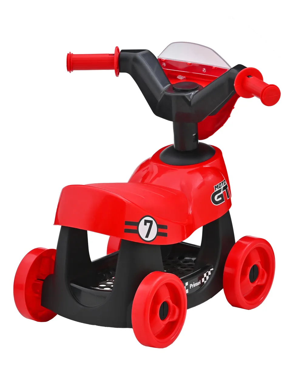 Foto 3 pulgar | Moto Montable Para Niños Prinsel Gt Cesta De Almacenamiento Rojo