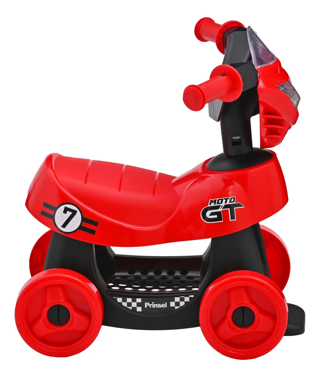Foto 5 pulgar | Moto Montable Para Niños Prinsel Gt Cesta De Almacenamiento Rojo