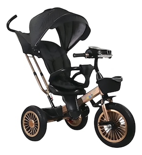 Foto 1 | Triciclo Para Niños Confety Polo Trs-201 Usb Y Bluetooth Negro