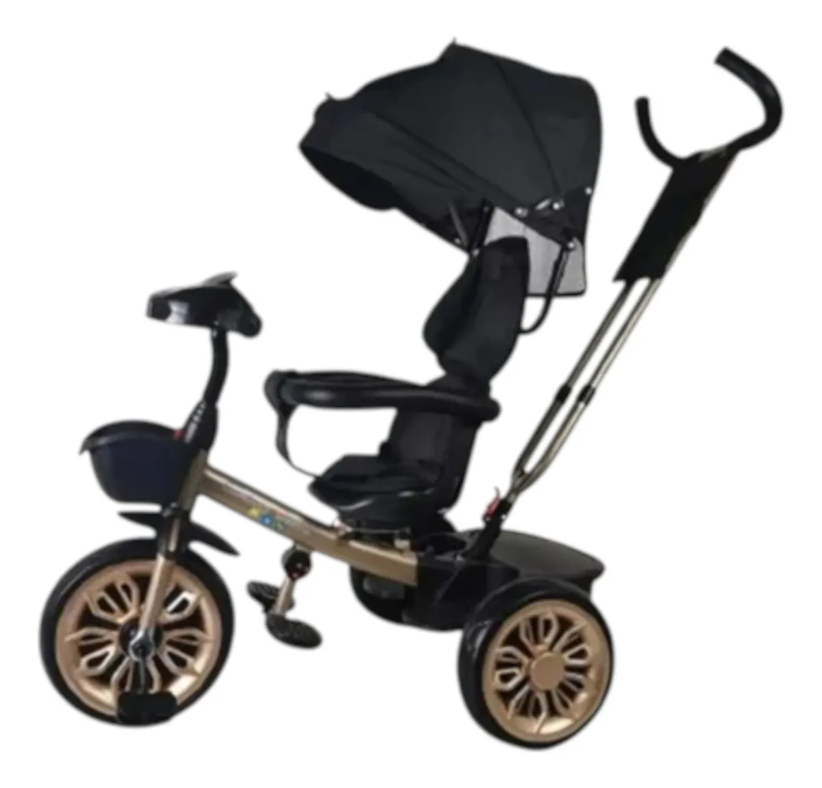 Foto 2 | Triciclo Para Niños Confety Polo Trs-201 Usb Y Bluetooth Negro