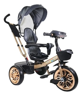 Foto 1 | Triciclo Para Niños Confety Polo Trs-201 Usb Y Bluetooth Gris