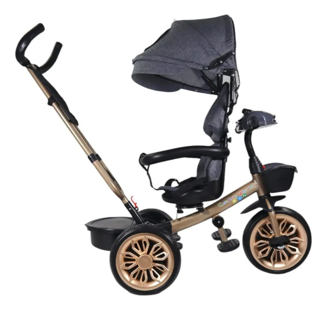Foto 2 | Triciclo Para Niños Confety Polo Trs-201 Usb Y Bluetooth Gris