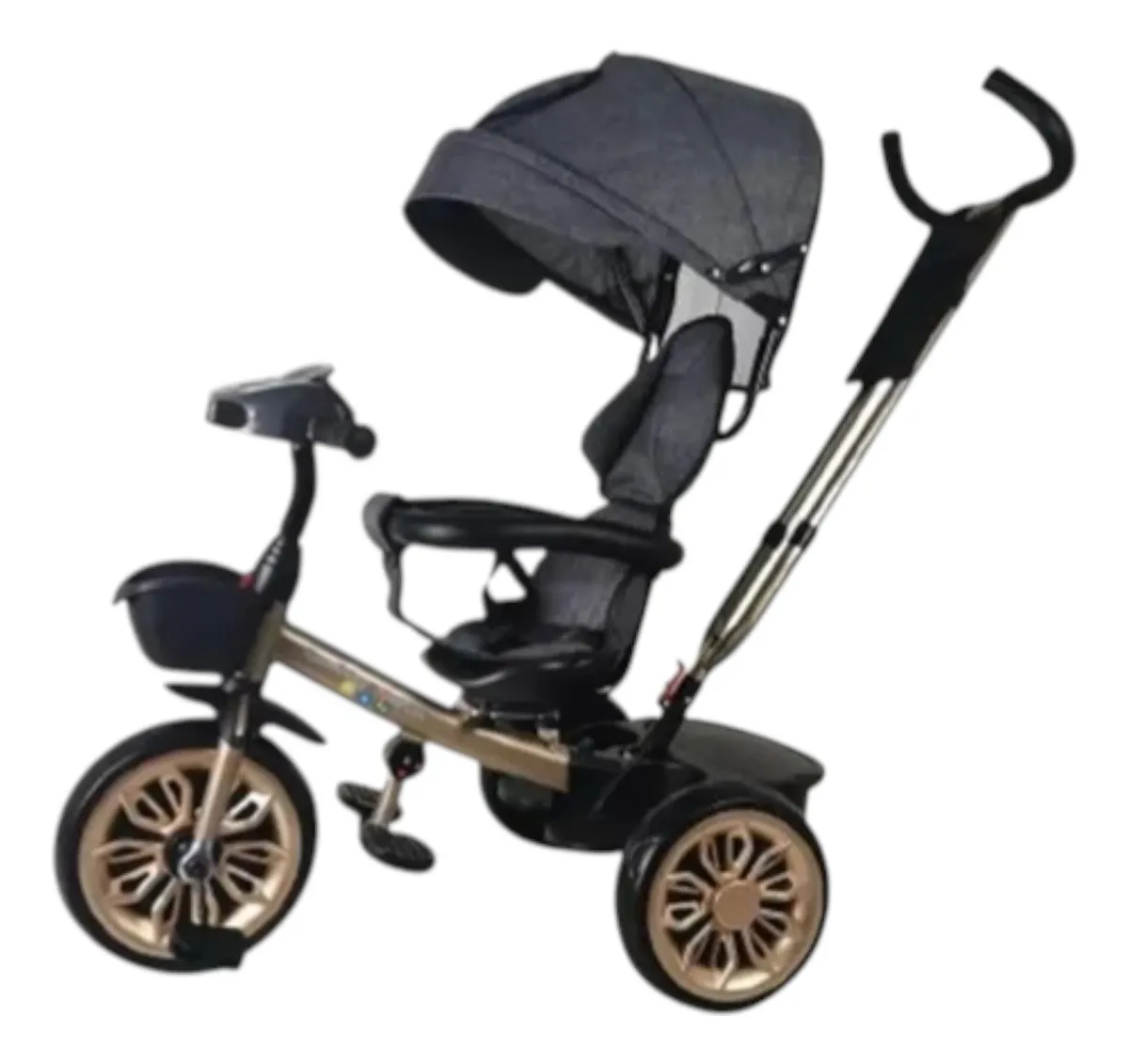 Foto 5 | Triciclo Para Niños Confety Polo Trs-201 Usb Y Bluetooth Gris