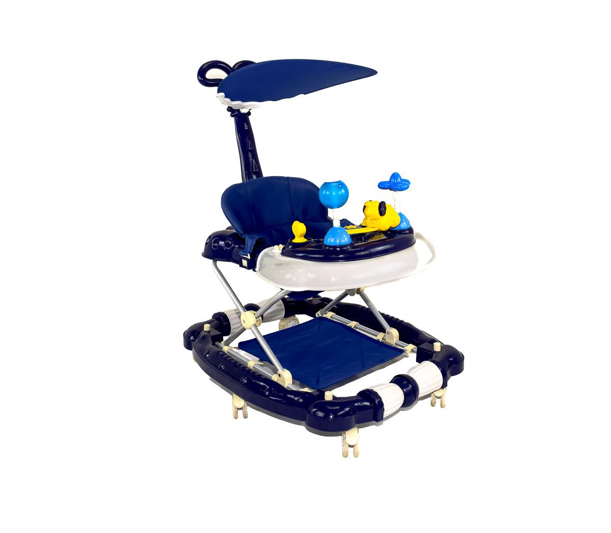 Andadera para Bebé Generica color Azul Plegable 3en1 Juguetero Musical Mecedora Estrella