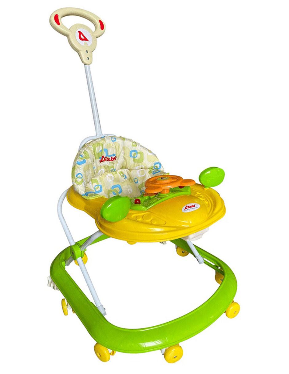 Andaderas para Bebés D bebé color Verde con Bastón Play Musical