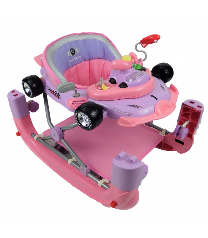 Foto 2 | Andadera Mecedora para Bebe color Rosa con Tablero Musical