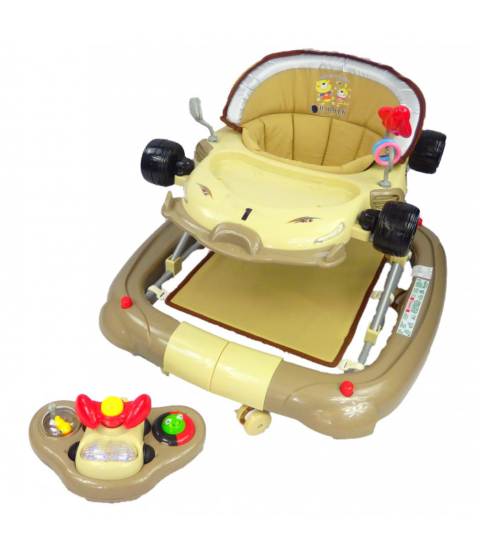 Andadera Mecedora para Bebe color Café Tablero Musical